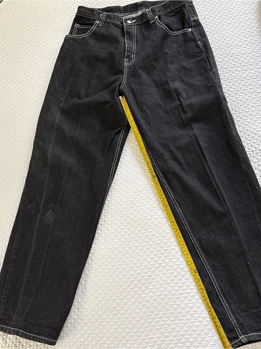 Polo-Ralph Lauren Black Jeans with White Contrast Stitching